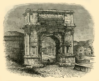 De Boog van Titus, Rome, 1890 door Unbekannt