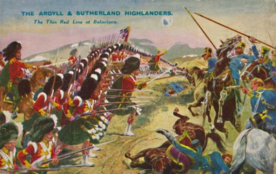 De Argyll & Sutherland Highlanders. De Dunne Rode Lijn bij Balaclava, 1854, 1939 door Unbekannt