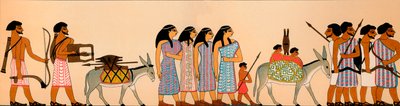 De aankomst van een stam Semitische nomaden in Egypte, 1895 v.Chr., 1903 door Unbekannt