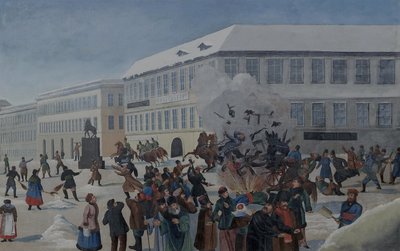 De moord op Alexander II op 13 maart 1881 door Unbekannt