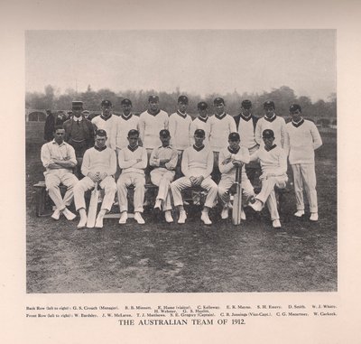 Het Australische cricketteam van 1912 door Unbekannt