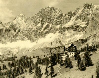 De Austriahütte en de Dachstein, Stiermarken, Oostenrijk, c1935 door Unbekannt