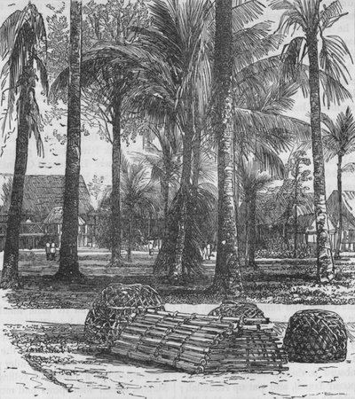 De Kazerne bij de Residentie, met graven van Mr. Birch en Kapitein Innes, 1876, c1880 door Unbekannt