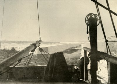 De barrière rand breekt vier mijl ten zuiden van Hut Point, c1908 door Unbekannt