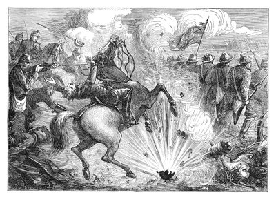 De Slag bij Pittsburg Landing, 1862, eind 19e eeuw door Unbekannt