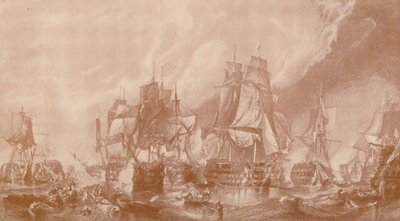 De slag bij Trafalgar, 1805, 1896 door Unbekannt