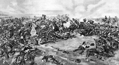 De Slag bij Waterloo, gevochten op 18 juni 1815, 1910 door Unbekannt