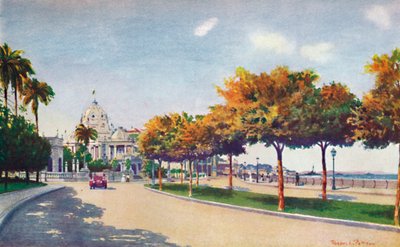 De prachtige Beira Mar Drive - naderend het Magnifieke Monroe Paleis, 1914 door Unbekannt