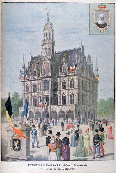 Het Belgische paviljoen op de Wereldtentoonstelling van 1900, Parijs, 1900 door Unbekannt