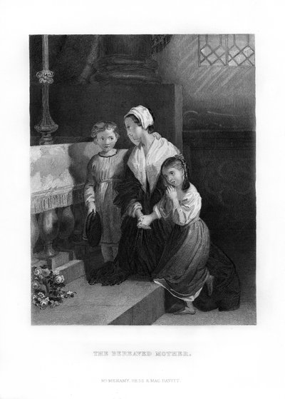 De rouwende moeder, 1872 door Unbekannt