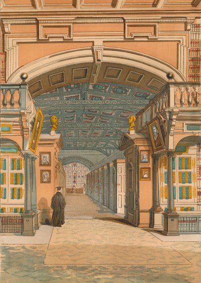 De Bodleian Bibliotheek, Oxford, c1845, 1864 door Unbekannt