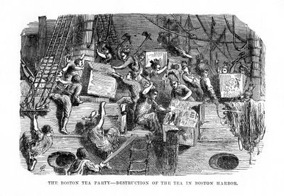 De Boston Tea Party, 16 december 1773, 1872 door Unbekannt