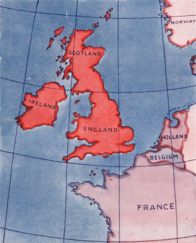 De Britse Eilanden en Frankrijk, België en Nederland om 12 uur 