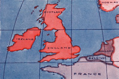 De Britse Eilanden en Noord-Europa om Middag in de lente of herfst door Unbekannt