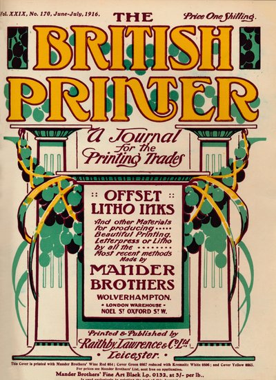 De Britse drukker - advertentie, 1916 door Unbekannt