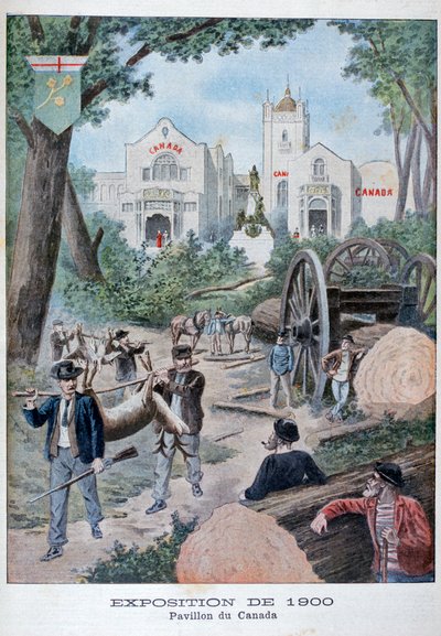 Het Canadese paviljoen op de Wereldtentoonstelling van 1900, Parijs, 1900 door Unbekannt