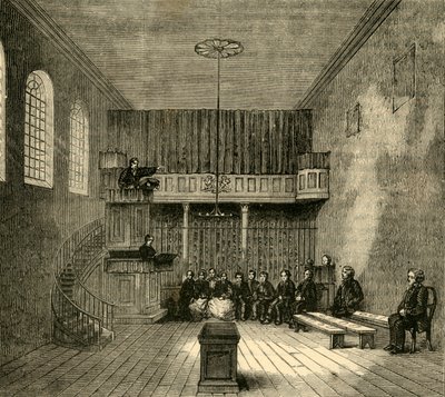De kapel in Newgate, circa 1872 door Unbekannt