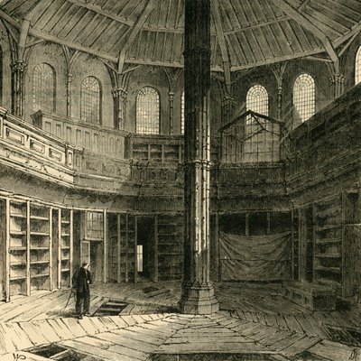 Het kapittelhuis vóór de restauratie door Unbekannt