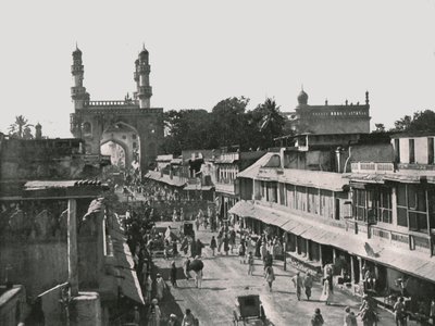 De Char Minar, Hyderabad, India, 1895 door Unbekannt