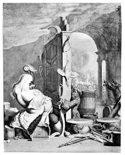 De charmante bruut, een satire op Handel, 1754 door Unbekannt
