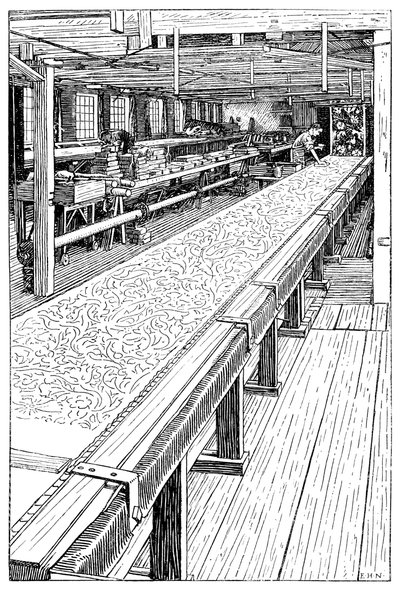 De Chintz Drukkerij, Merton Abbey Mills, Londen, 1899 door Unbekannt