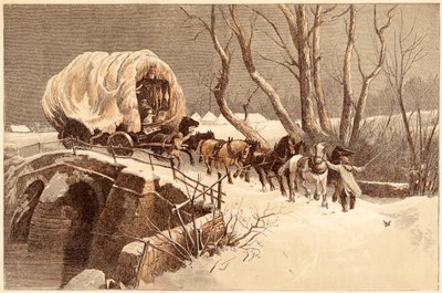 De Kerstwagen, 1866 door Unbekannt