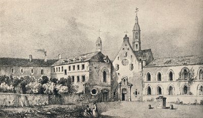 De kerk en het klooster van de Petits Augustins, 1915 door Unbekannt