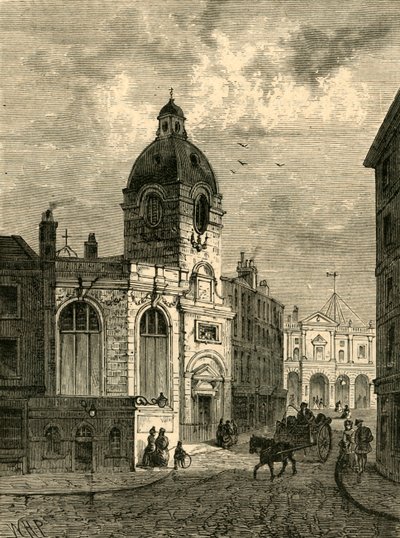 De kerk van St. Benet Fink, van een oud uitzicht door Unbekannt