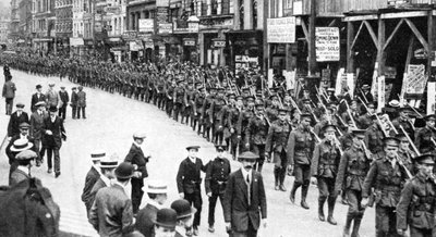 Het burgerleger van territorials, Strand, Londen, Eerste Wereldoorlog, 1914 door Unbekannt