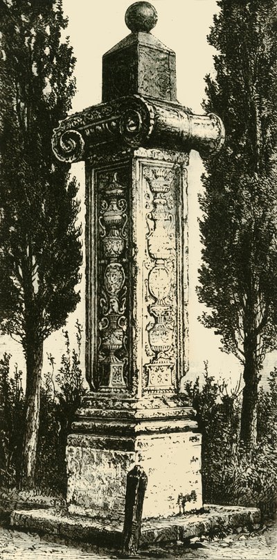 De Zuil van de Fransen, Ravenna, Opgericht ter Nagedachtenis aan Gaston De Foix, 1890 door Unbekannt