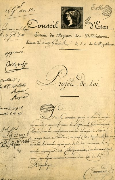 Het Concordaat en de Organieke Artikelen, 5 april 1802, 1921 door Unbekannt