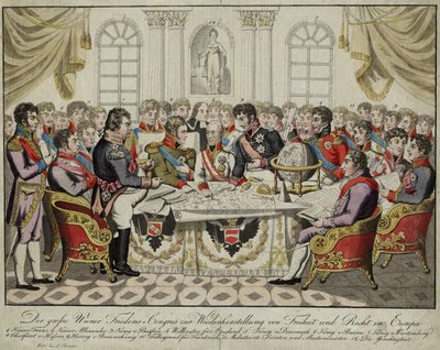 Het Congres van Wenen, ca. 1815 door Unbekannt