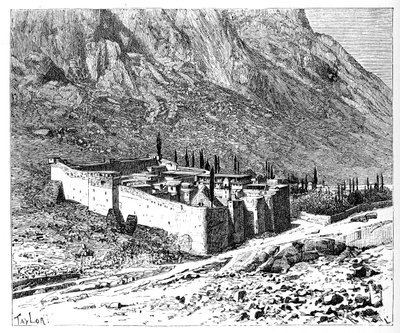 Het klooster van St. Catherine, Sinaïberg, Egypte, 1895 door Unbekannt