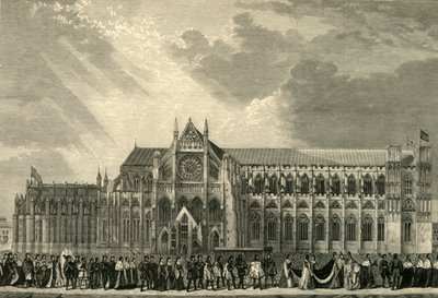 De kroningsprocessie van Anne Boleyn naar Westminster Abbey, 1533, 1881 door Unbekannt