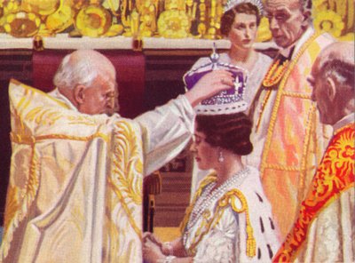 De kroning van koningin Elizabeth 1900-2002, 1937 door Unbekannt