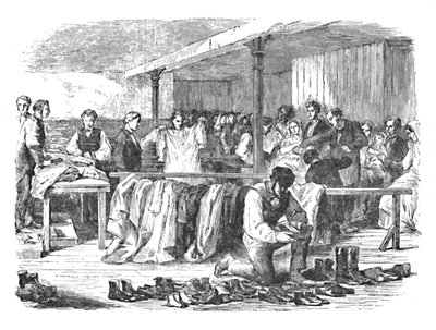 De Katoenhongersnood: Distributie van Kleding aan Arbeiders, Manchester, 1904 door Unbekannt
