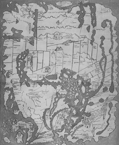 De Cottoniana of Angelsaksische Kaart MS Tib. BV, ca. 995, 1903 door Unbekannt