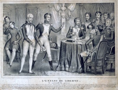 De krijgsraad, 1818, 19e eeuw door Unbekannt