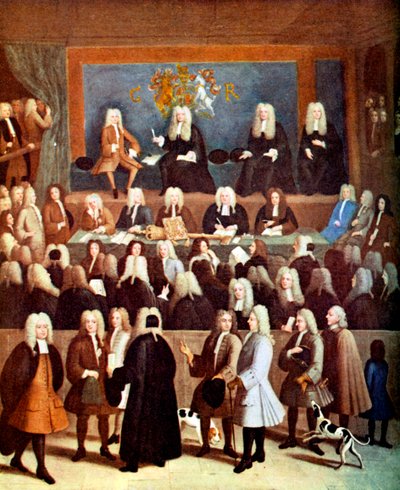 Het Hof van Chancery tijdens het bewind van George I door Unbekannt