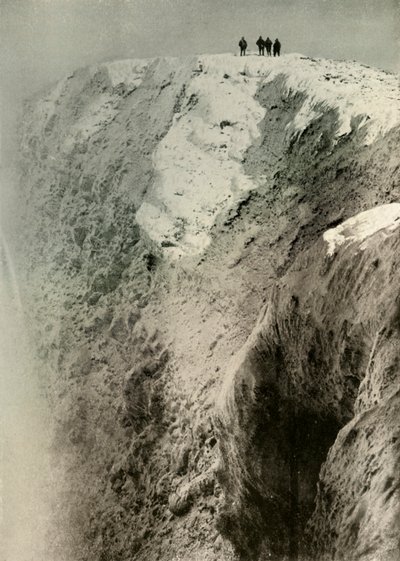 De krater van Erebus, 900 voet diep en een halve mijl breed, 1908, 1909 door Unbekannt