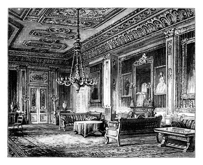 De Crimson Drawing-Room, Windsor Castle, c1888 door Unbekannt