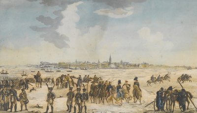 De oversteek van de Rijn bij Düsseldorf door het Russische leger, 13 januari 1814, 1814 door Unbekannt