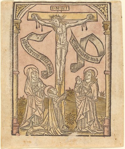 De kruisiging, ca. 1500 door Unbekannt