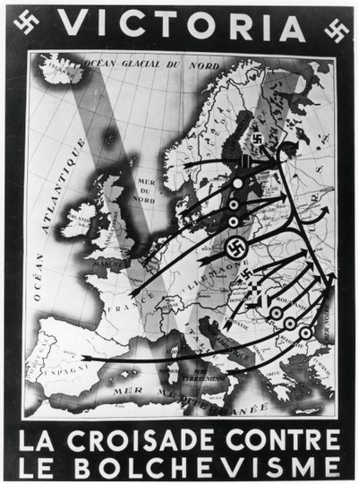 De Kruistocht tegen het Bolsjewisme, Vichy Franse propagandaposter, 1941 door Unbekannt