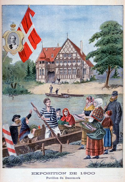 Het Deense paviljoen op de Wereldtentoonstelling van 1900, Parijs, 1900 door Unbekannt