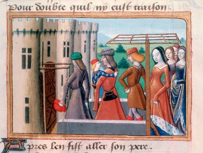 De Dauphin keert terug naar Parijs, juni 1418, 1484 door Unbekannt