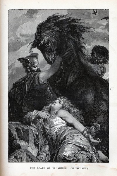De Dood van Brunhilde, Brunehaut, 1882 door Unbekannt