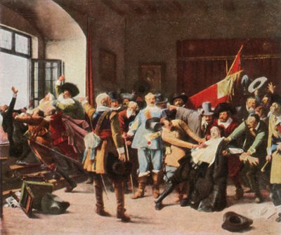 De Defenestratie van Praag, 23 mei 1618, 1936 door Unbekannt