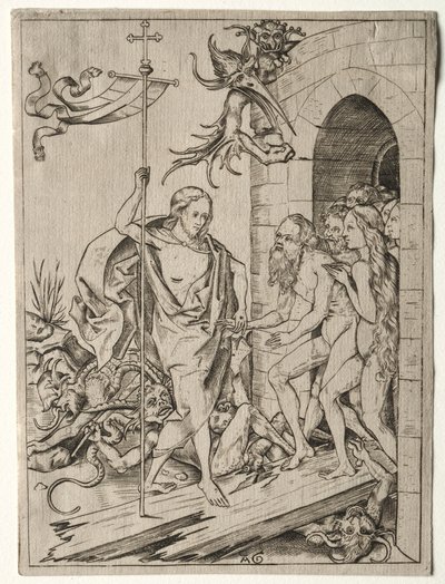 De afdaling in Limbo, 1400s door Unbekannt