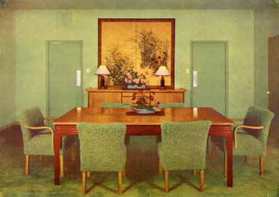 De eetkamer - Paul T. Frankl, Beverly Hills, Californië, 1941 door Unbekannt